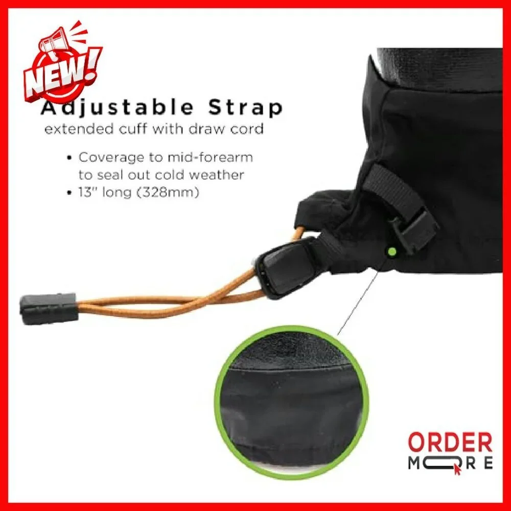 Waterproof Insulated Winter Gloves with Extended Cuff - Large/Medium/X